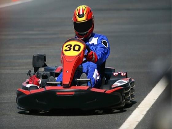 Go Kart Racing Around Big Bear Track