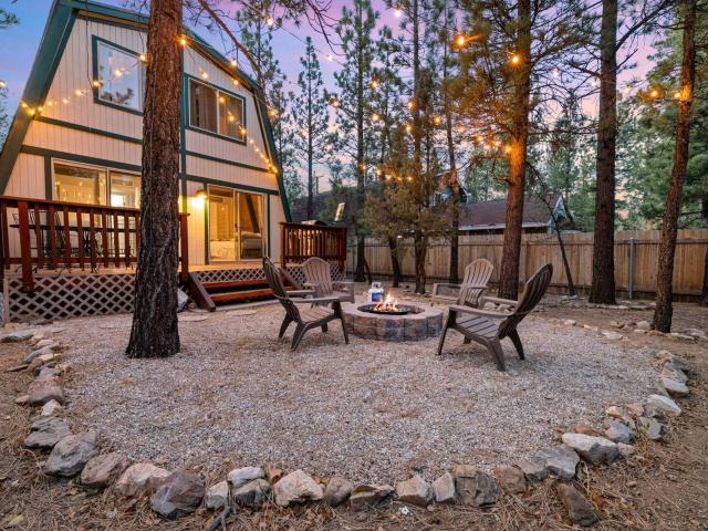 Fire pit outside a cabin in Big Bear, Ca. 